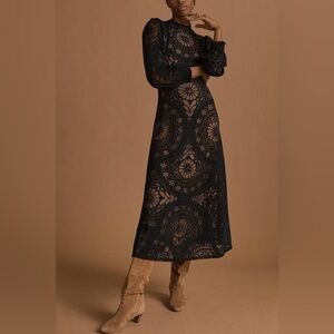 Farm Rio Open-Back Floral Midi Dress NWT XX Small